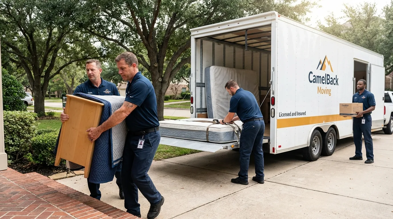 Crew loading residential truck for cross-state move from Ponce, PR